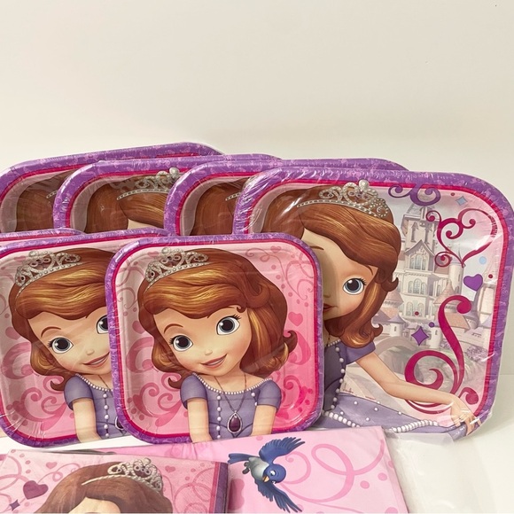 Sofia The First Birthday Party Supplies Plates Napkins Tablecover Princess - Picture 4 of 14